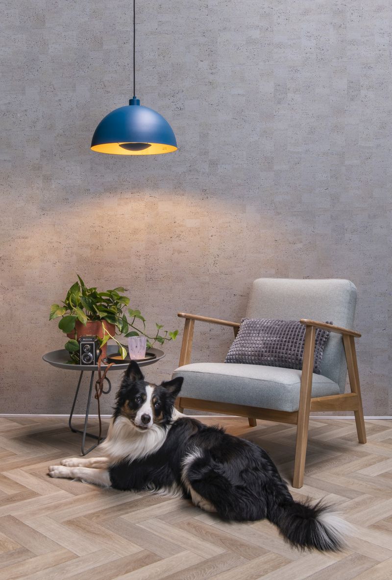 Lucide SIEMON - Závesné svietidlo - Ø 40 cm - 1xE27 - Modré